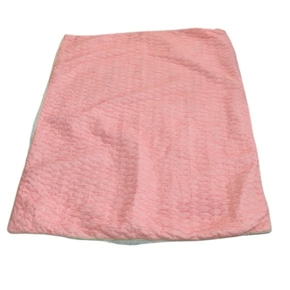Lululemon Ivivva Pottery Barn‎ Teen Pink Quilted Puff Throw Blanket 50 x 60